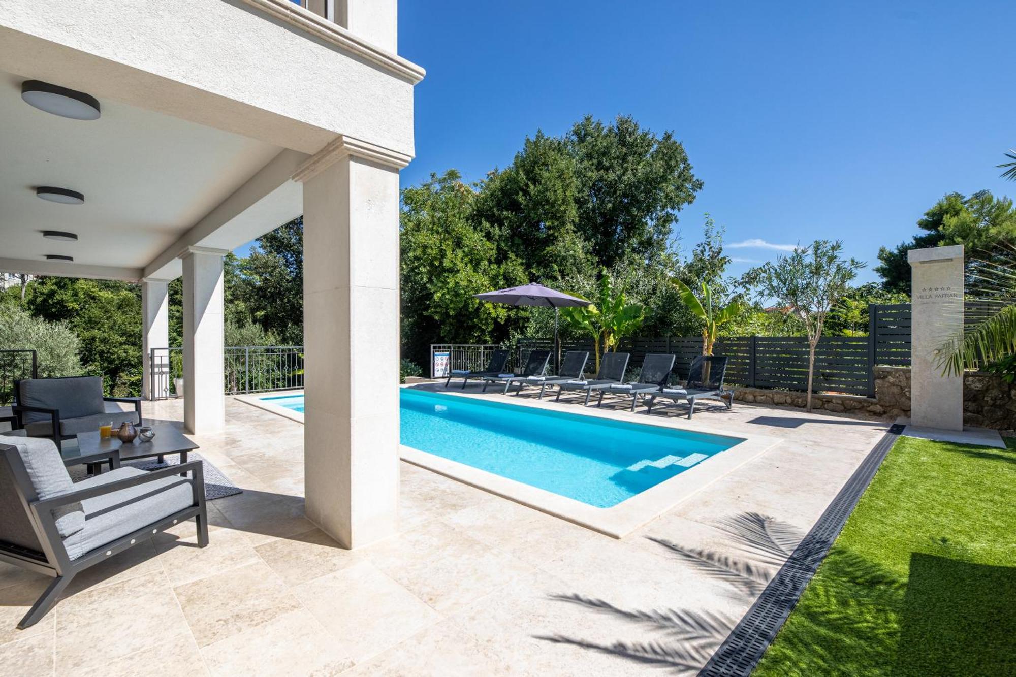 Villa Pafran With Heated Pool Krk Krk Town Kültér fotó